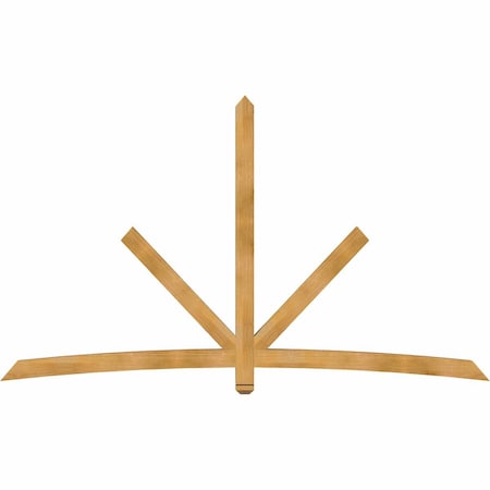 Ekena Millwork Alberta Rough Sawn Timber Gable Bracket, Western Red Cedar, 108"W x 63"H x 4"D x 4"F, 14/12 Pitch GBW108X63X0404ALB00RWR